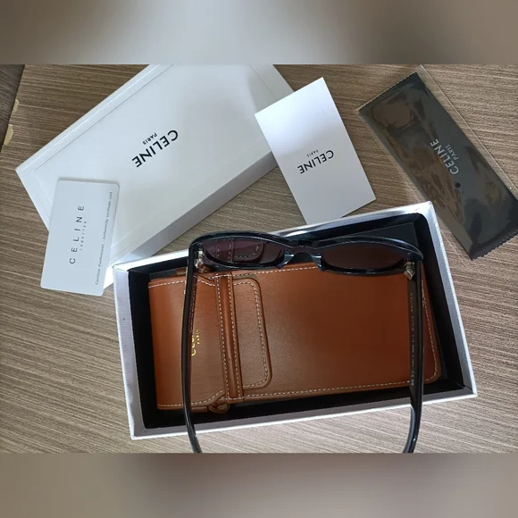Celine Black Oval Sunglasses